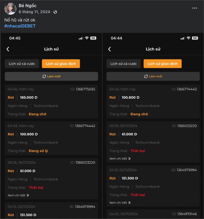 đánh giá nhà cái debet